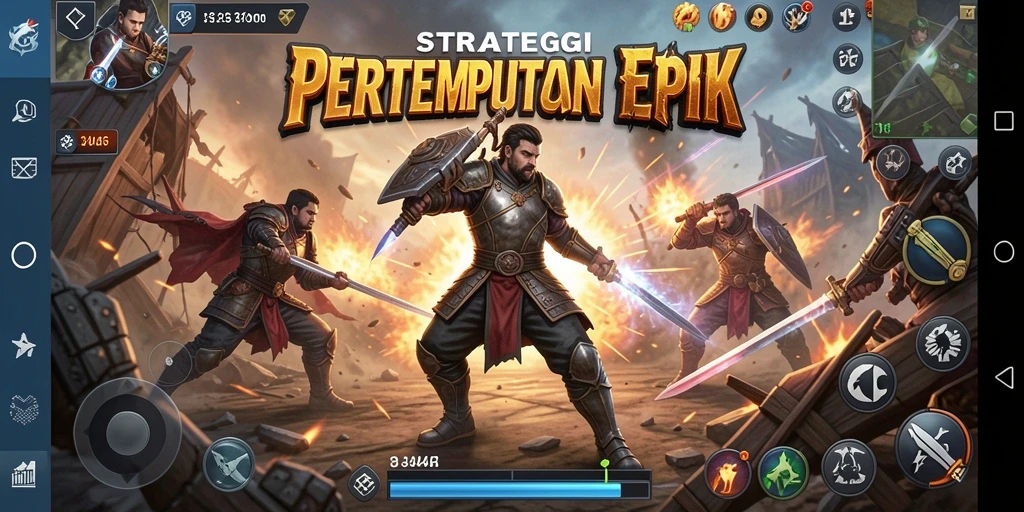 Screenshot gameplay SLG yang menampilkan pertempuran epik dan strategi cerdas.