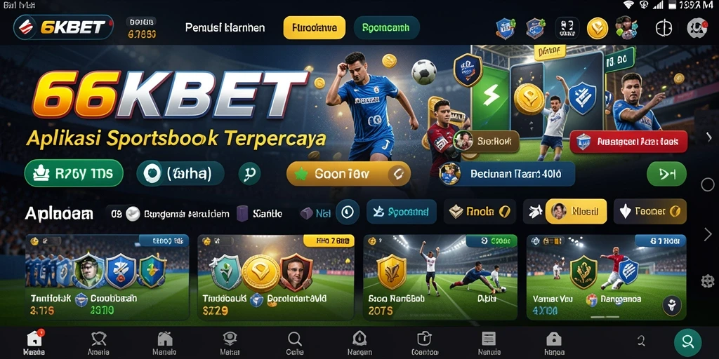 Tampilan menarik dari fitur taruhan olahraga di 66KBET.