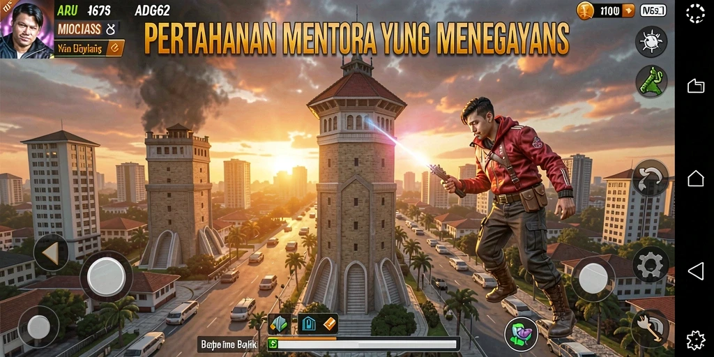 Gambaran menakjubkan dari gameplay Tower Defense di ADG62.