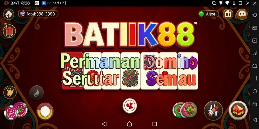 Tampilan gameplay menarik dari BATIK88 dengan aksi Domino yang seru.