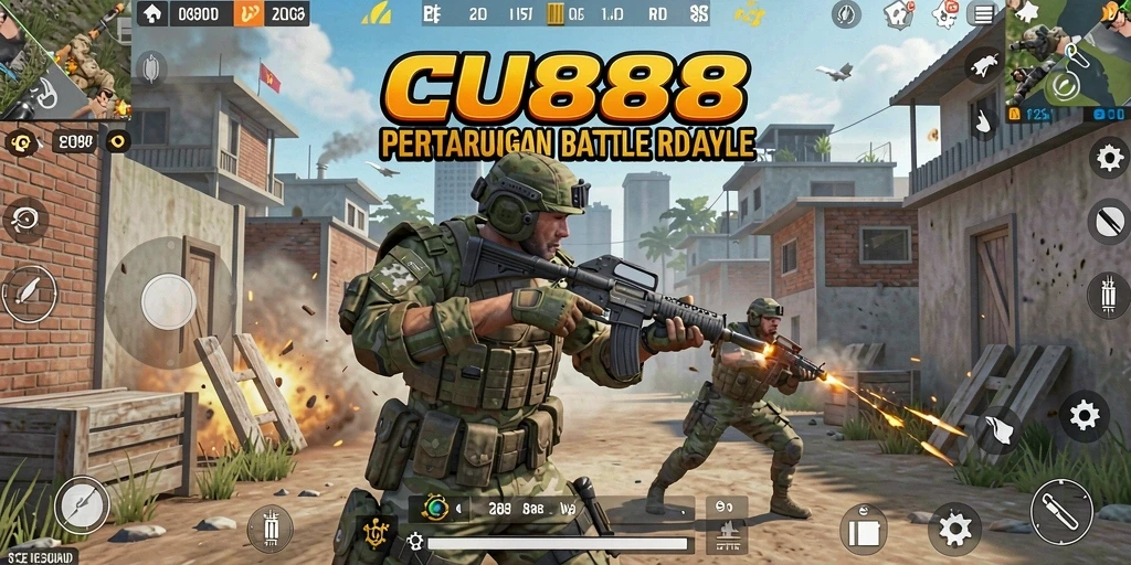 Screenshot gameplay CU888 yang menarik dalam pertarungan Battle Royale.