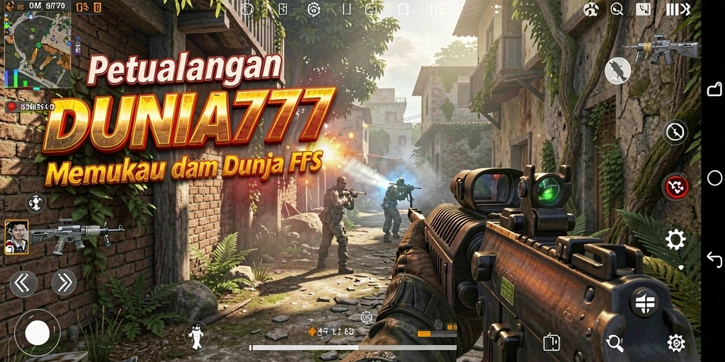 Tampilan aksi menarik dalam gameplay DUNIA777 FPS.