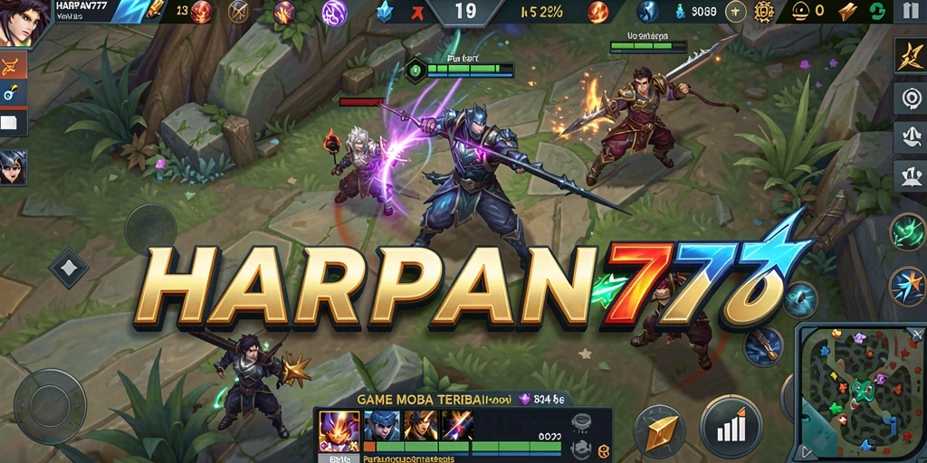 Tangkapan layar gameplay HARAPAN777 yang menampilkan pertarungan tim yang seru.