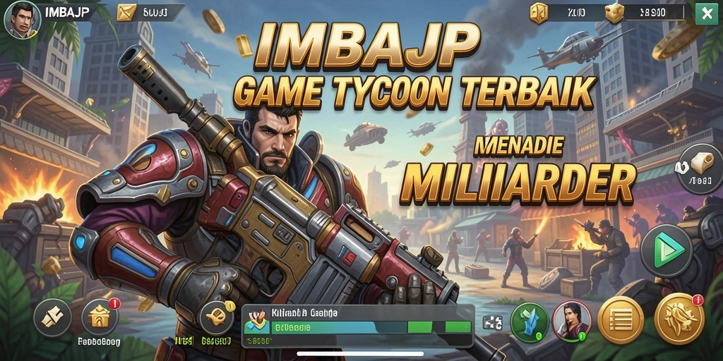 Tangkapan layar gameplay menarik dari IMBAJP menunjukkan manajemen bisnis Tycoon.