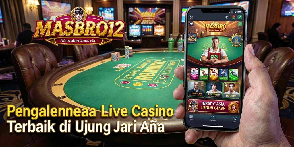 Tampilan menarik dan gameplay Live Casino di MASBRO12.