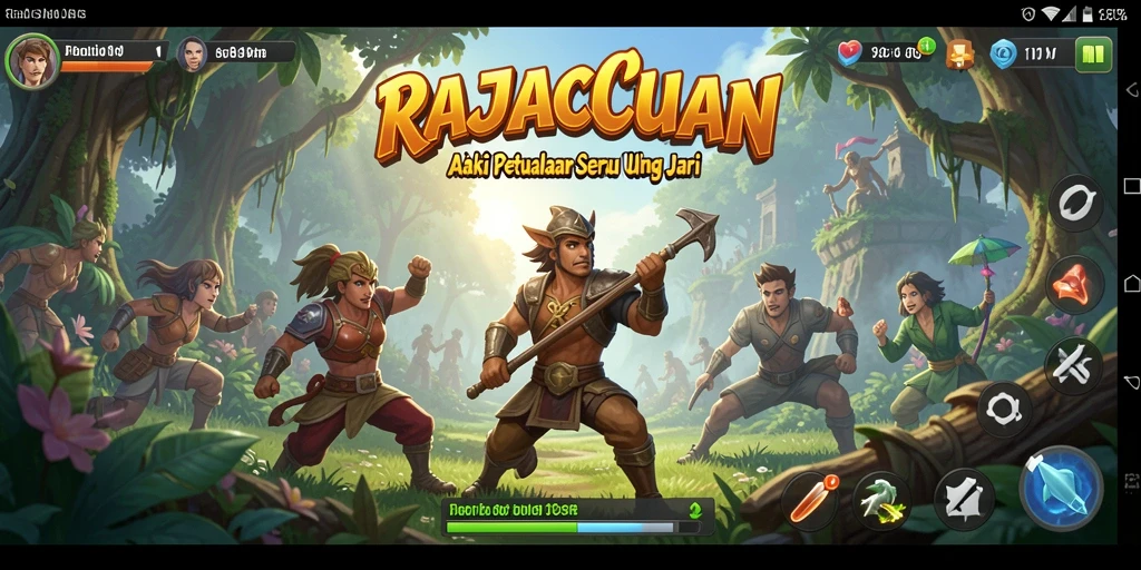 Tampilan gameplay seru dan mendebarkan dalam RAJACUAN.
