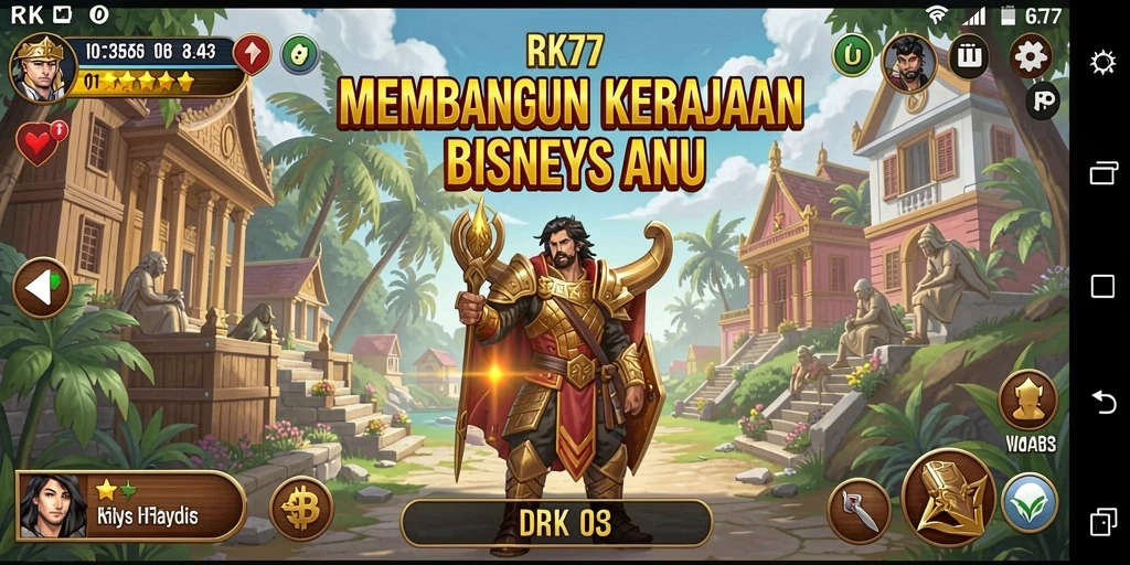 Tampilan gameplay menakjubkan di RK77 dengan strategi Tycoon.