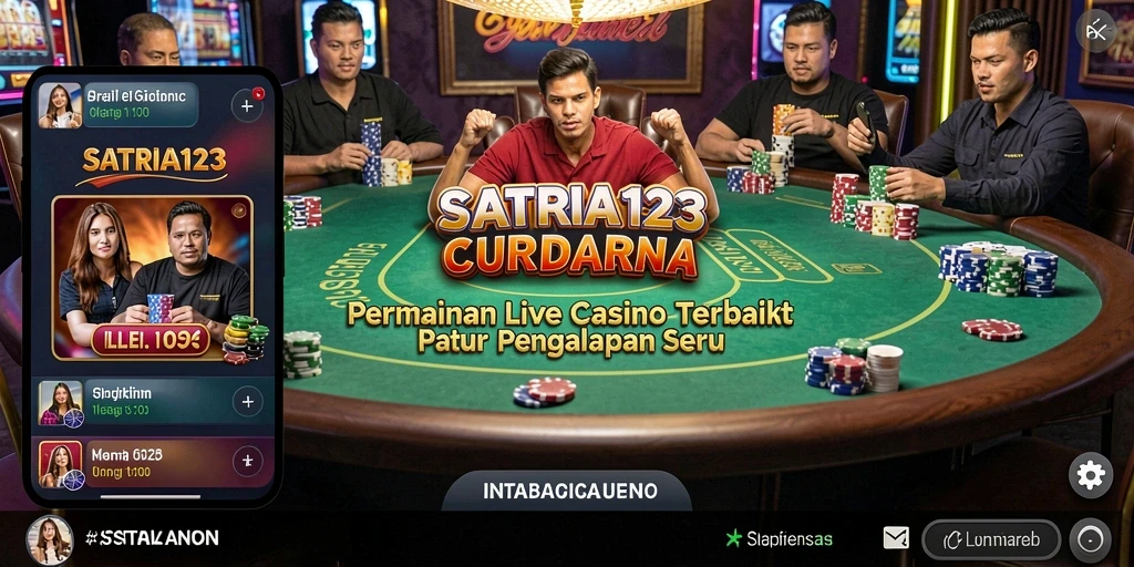 Screenshot gameplay Live Casino SATRIA123 yang seru dan interaktif.