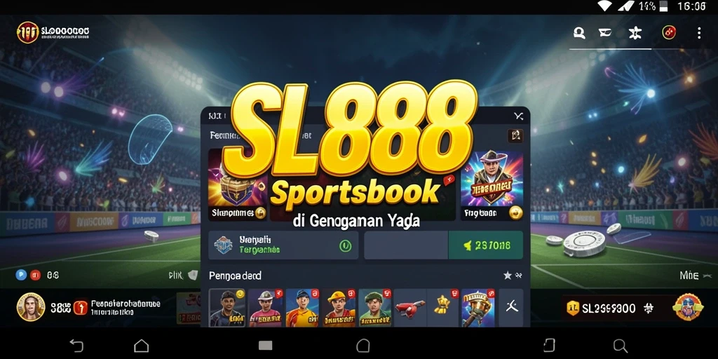 Tampilan antarmuka aplikasi SL888 dengan pilihan taruhan olahraga.