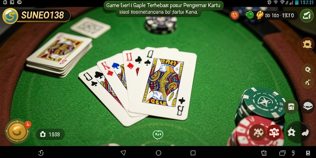 Screenshot SUNEO138 menunjukkan permainan Gaple yang seru dan interaktif.