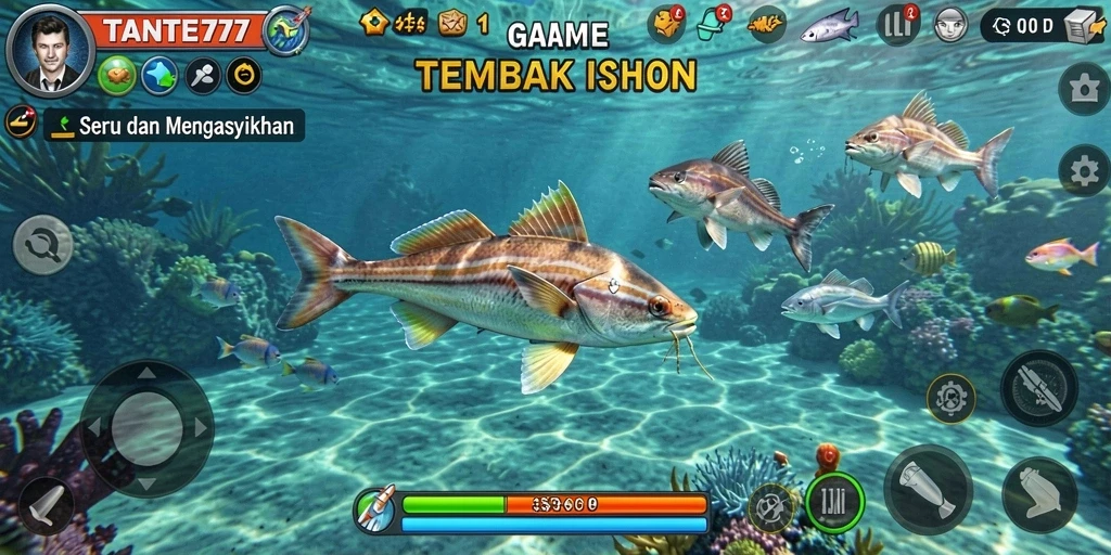 Tampilan menarik saat menangkap ikan dalam TANTE777.