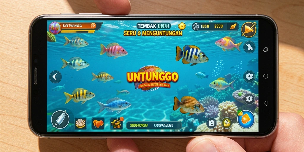 Tampilan menarik gameplay Tembak Ikan di UNTUNGGO.